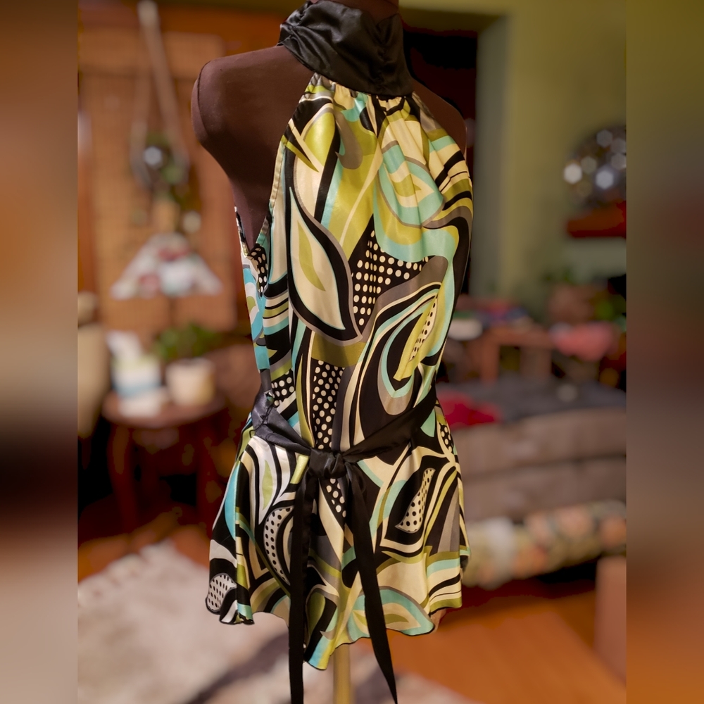 3 / $22 Heart and Soul silky high-neck halter L - Picture 8 of 15